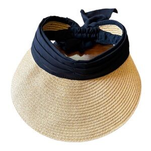 Stylish Black and Tan Women's Sun Visor